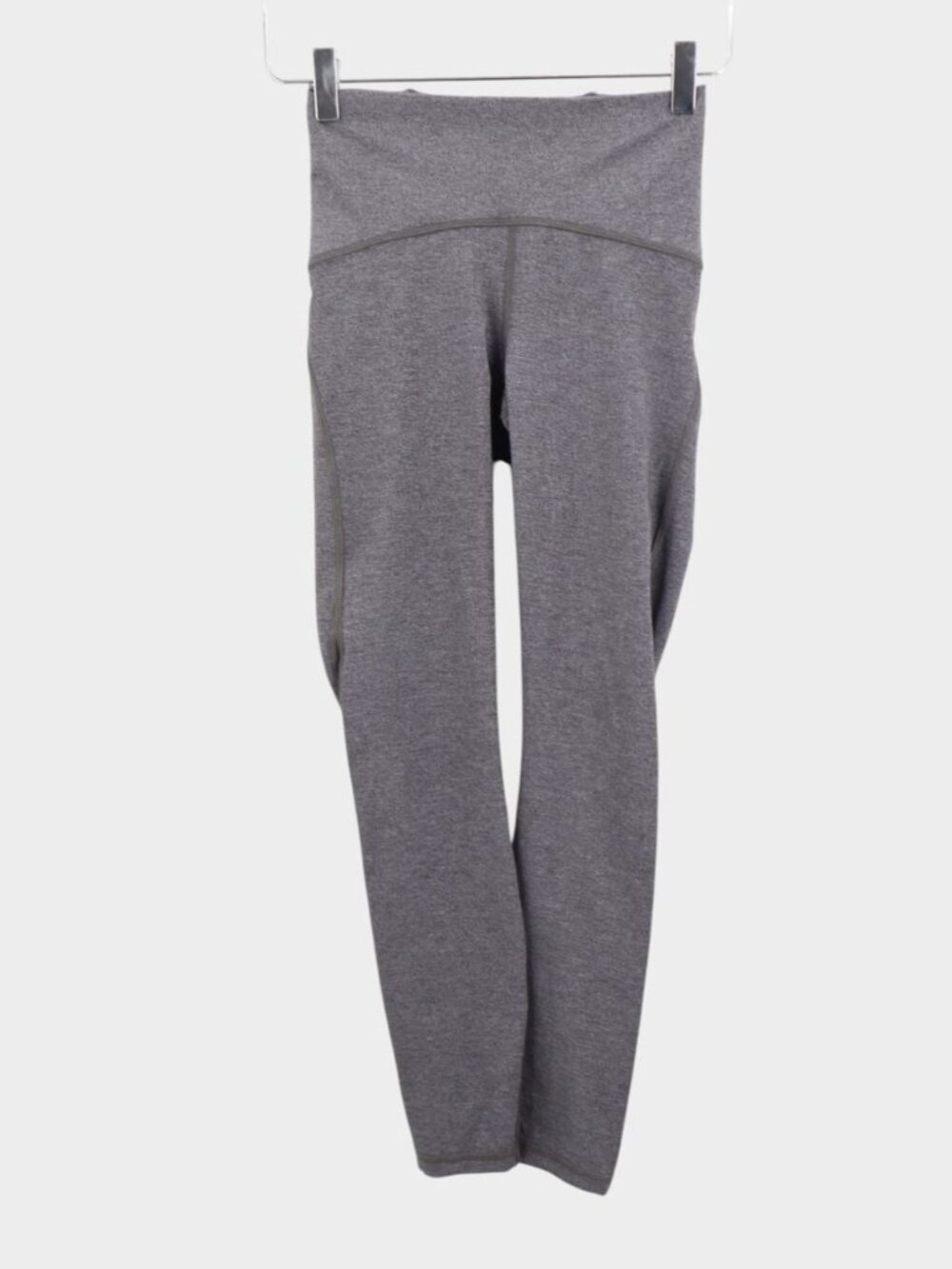 Lululemon High Rise Mesh Panel Leggings Heathered Gray Size 4 25" Inseam
